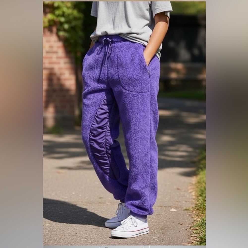 Fp movement Sundown Fleece Pants Dark amethyst Sz XS New